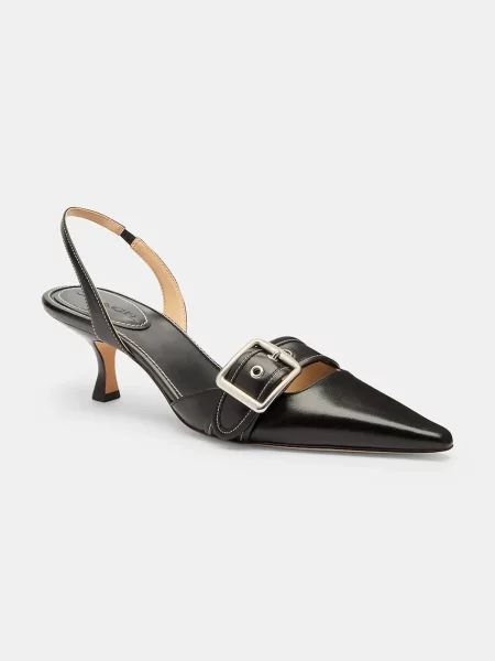Coach pantofi cu stiletto din piele Margot Slingback negru
