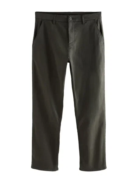 Next Chino kalhoty Motionflex tmavě zelená