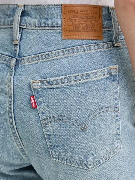 Levi's дънки slim fit дамски HIGH RISE STRAIGHT синьо