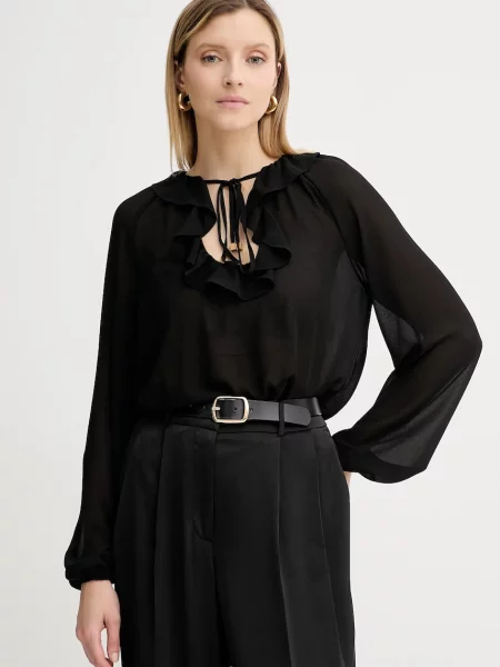 MICHAEL Michael Kors bluză uni negru