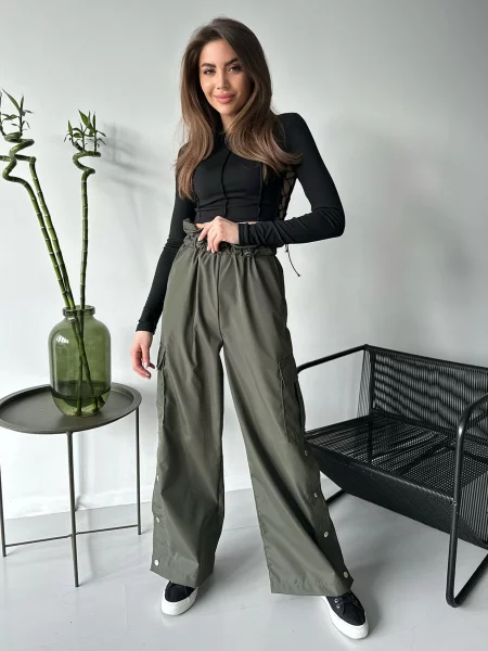 ISSA Plus Штани повсякденні без підкладки хакі