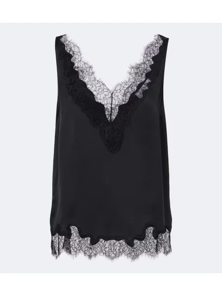Top Velvet din satin negru