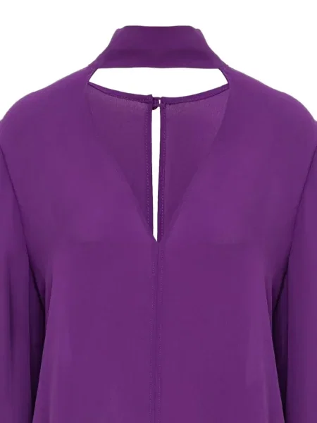 Bluză Valentino Garavani de mătase violet