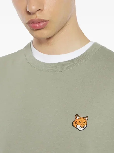Tricou Maison Kitsune lung verde