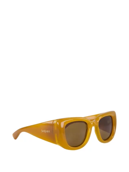 Слънчеви очила Saint Laurent Eyewear с автограф жълто