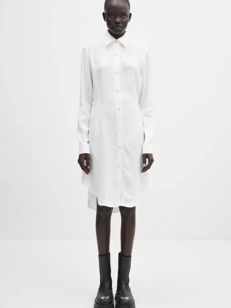 Wales Bonner rochie Antille mini drept alb