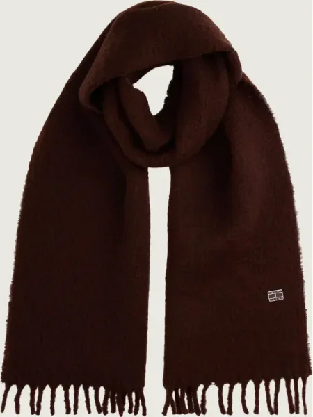 Tommy Jeans Fular Heritage închis maro