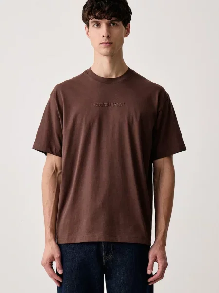 Guess Jeans tricou pentru bărbați din maro