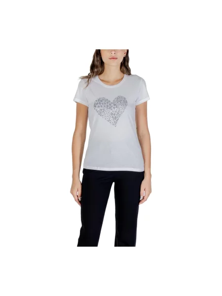 Koszulka Liu Jo z nadrukiem w serca biała