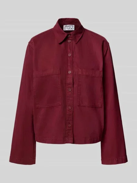 Bluzka koszulowa z listwą guzikową Jake*s Studio Woman bordowa