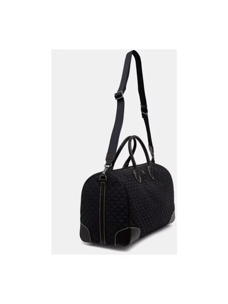 Emporio Armani torba podróżna skórzana niebieska