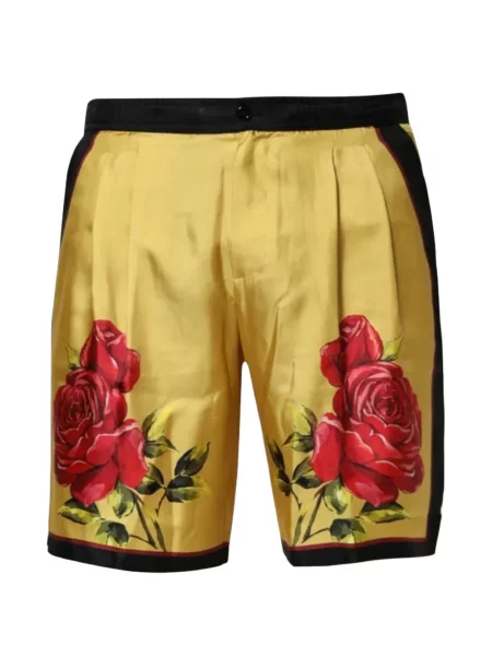 Pantaloni scurți Dolce & Gabbana cu imagine galben