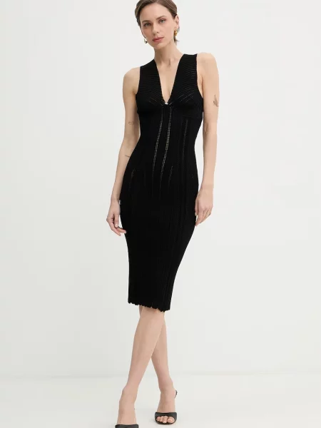 Elisabetta Franchi rochie cu vâscoză negru