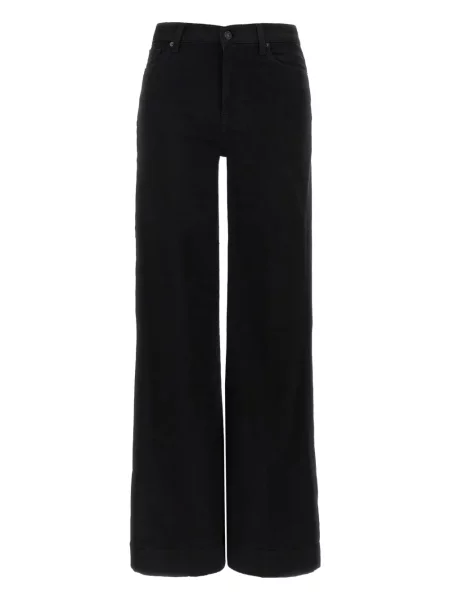 Szerokie jeansy 7 For All Mankind czarne
