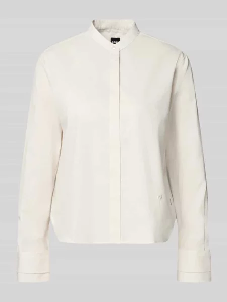 Bluzka koszulowa o kroju regular fit z czystej bawełny model ‘BERTYNA MONDAY’ Boss biała