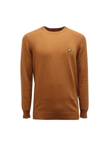 Sweter Lyle & Scott z wełny merino brązowy