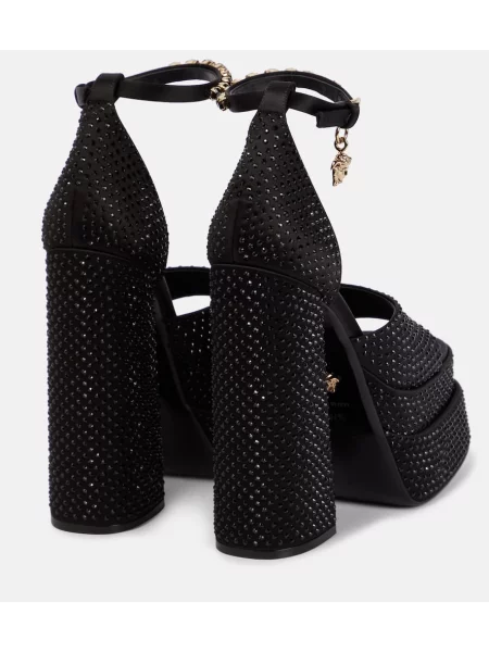 Sandale Versace cu platformă negru