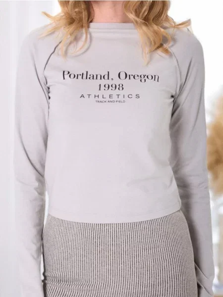 Футболка з довгим рукавом сірий