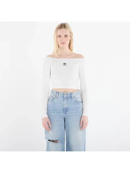 T-shirt adidas Ess Rib Ls White L biała