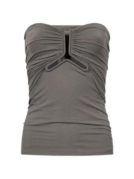 Top Rick Owens cu volane gri