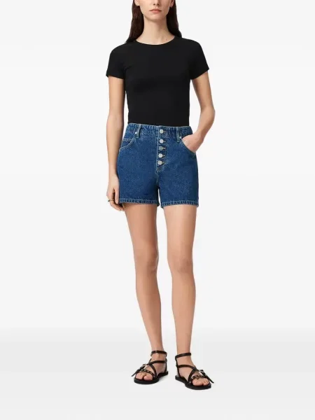 Pantaloni scurți din denim Allsaints albastru