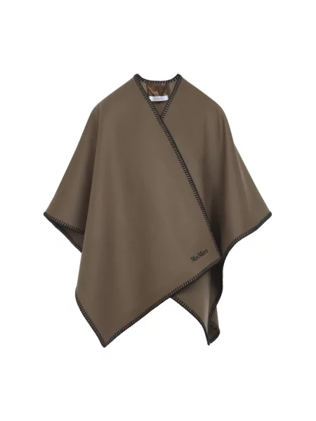 Peleryna Max Mara wełniany brązowy