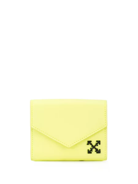 Portofel Off-white cu autograf alb