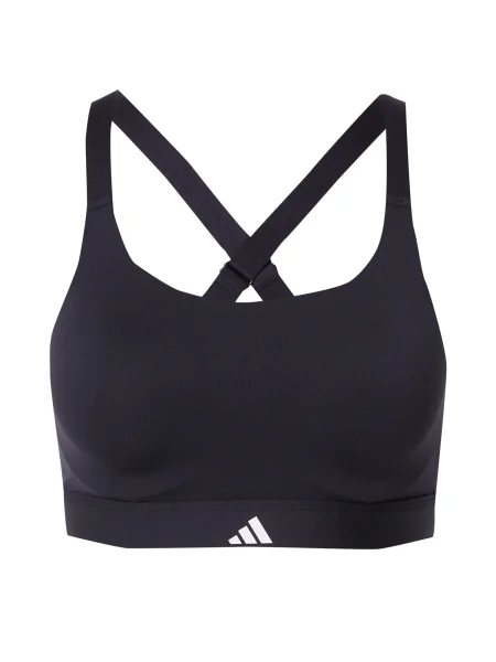 ADIDAS PERFORMANCE Sutien sport Impact Luxe negru alb