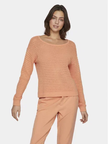 Vila Пуловер Bellisina оранжев