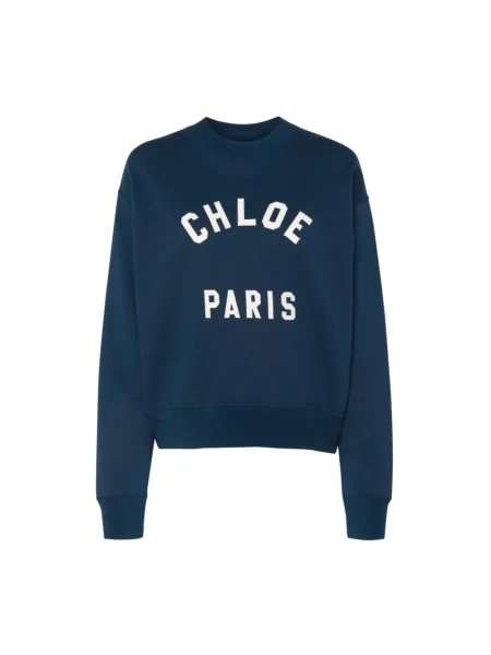 Bluza Chloe z logo niebieska