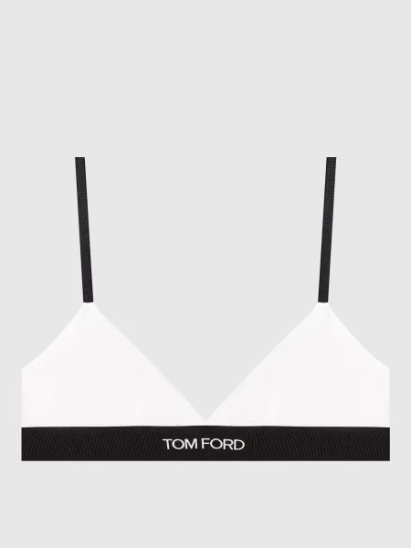 Бежевий бралет з логотипом Tom Ford білий