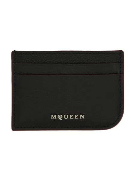 Portfel Alexander Mcqueen skórzany czarny