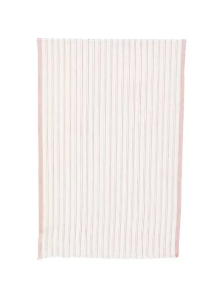 Szal Eleventy z frędzli w paski biała