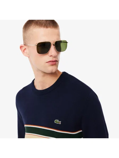 Lacoste Francuski Sweter W Paski niebieski