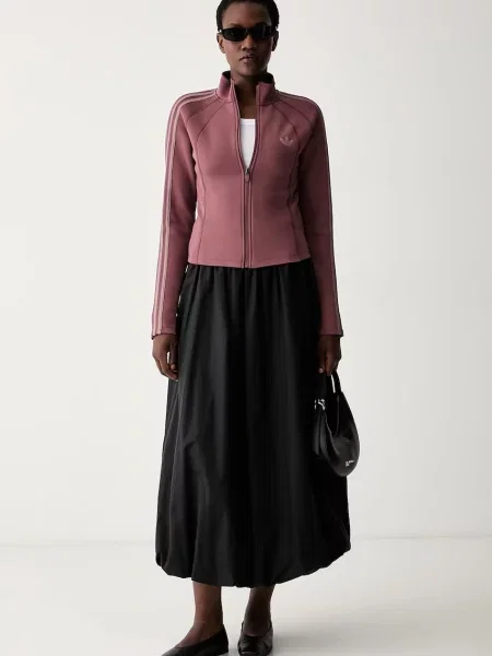 ADIDAS ORIGINALS Tepláková bunda SST pastelovo / burgundská ružová