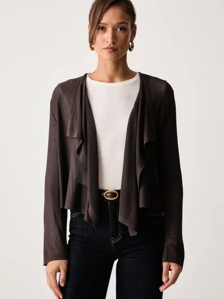 United Colors of Benetton cardigan pentru femei cu vâscoză maro