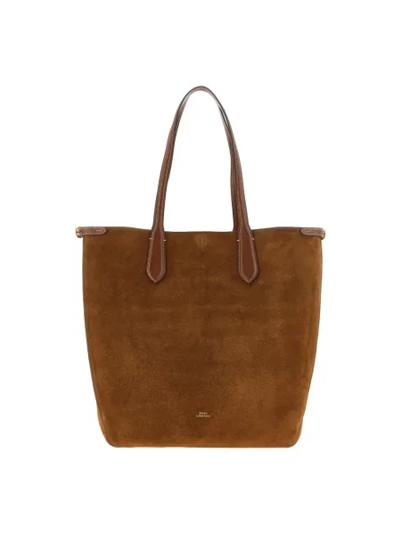 Polo Ralph Lauren torebka shopper zamszowa brązowa