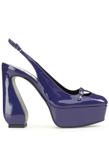 Pantofi cu toc Sergio Rossi slingback albastru