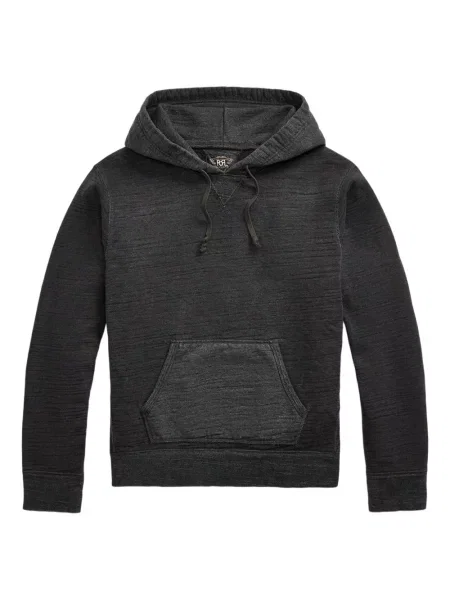 Hanorac cu glugă Ralph Lauren Rrl cu glugă negru