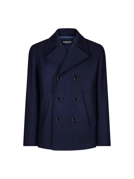 Marynarka Dondup wełniana dwurzędowa niebieska