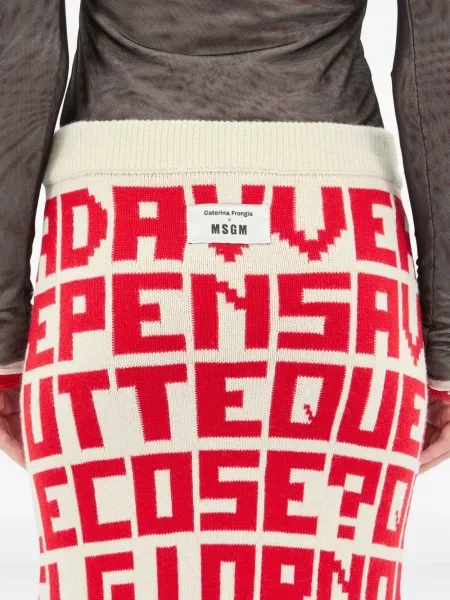 Fustă midi Msgm din jacard până la genunchi