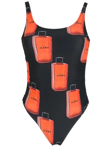 Costum de baie Amir Slama cu imagine negru