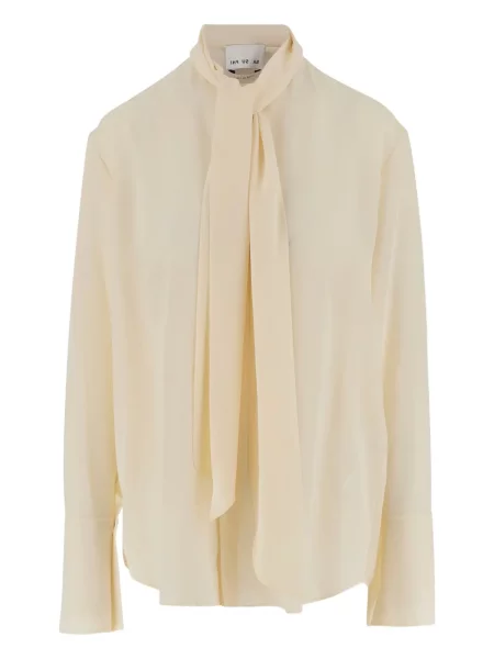 Bluză Sa Su Phi cu funde de mătase galben