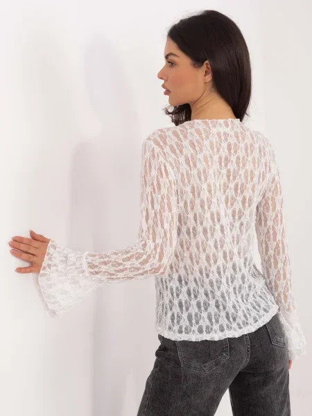 Bluză Italy Moda din dantelă alb