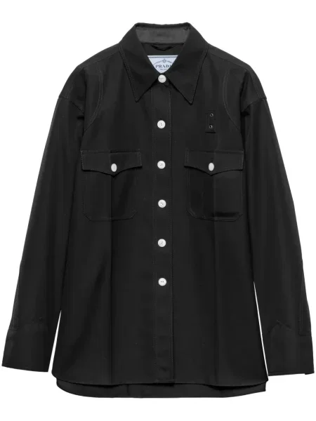 Palton Prada de lână negru