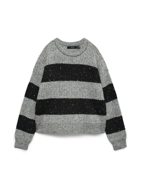 VERO MODA Pulover VMSparkle gri amestecat negru