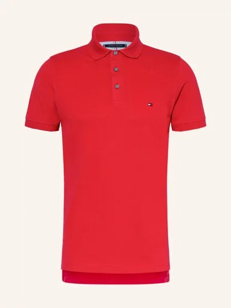 Tommy Hilfiger Polokošile Z Piké Slim Fit červená