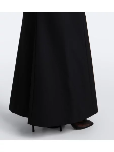 Fusta maxi Alaïa de lână negru
