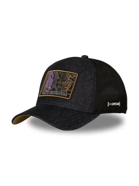 Capslab czapka z daszkiem trucker z bawełną x granatowa