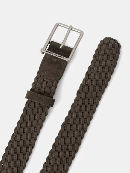 Armani Exchange тканий ремінь замшевий